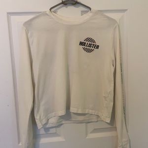 Hollister California checkerboard cropped tee